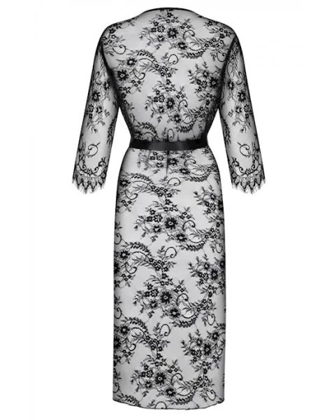 Obsessive Lashy - Peignoir - Black - S/m