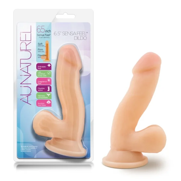 Blush Au Naturel 6.5" Sensa Feel Dildo Beige — image 5 of 6
