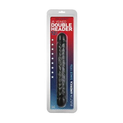 Junior Veined Double Header Black 12 Inch