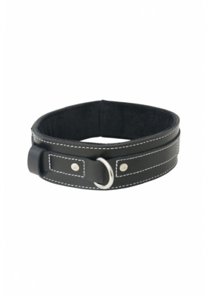 Lined Leather Collar - Sexy bondage toys