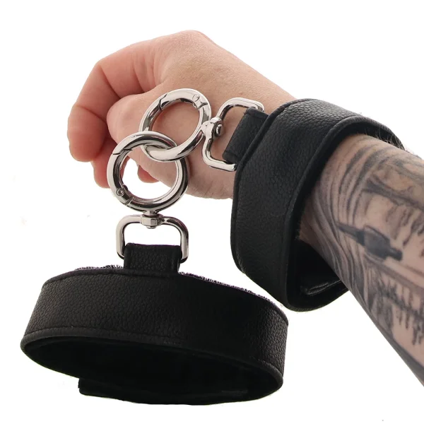 In A Bag Vegan Leather Handcuffs By Doc Johnson