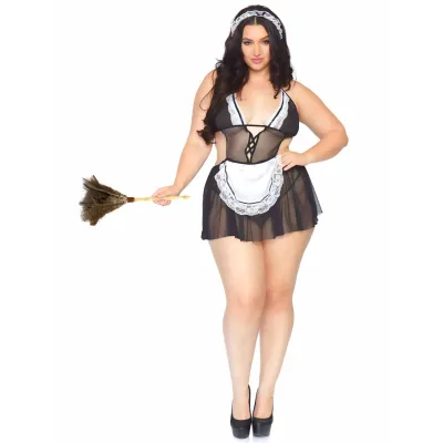 3 Pc Fantasy French Maid 1x 2x Black white