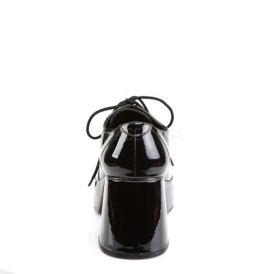 JAZZ 02 3 1 2 Heel MEN BLACK PAT DISCO Platform SHOES