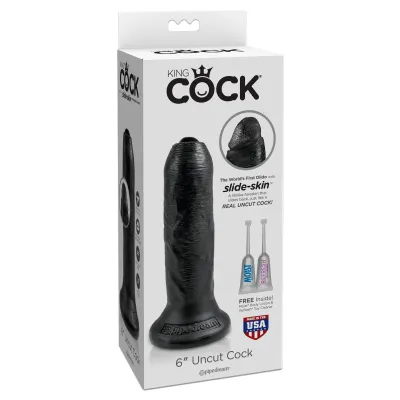 King Cock 6 Uncut Black