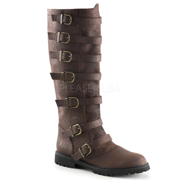 1 1/2 inches Heel Men\'s Pull-on Multi-Buckled Strap Knee High Boot — image 5 of 8