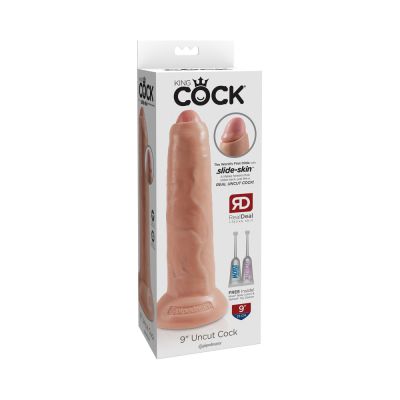 King Cock 9 inches Uncut Dildo Beige