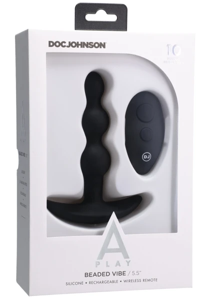 A-Play - BEADED VIBE - Rechargeable Silicone Anal Plug with Remote — image 5 of 20