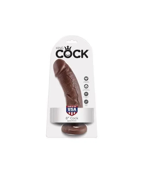 King Cock 8 Inch Cock-Brown