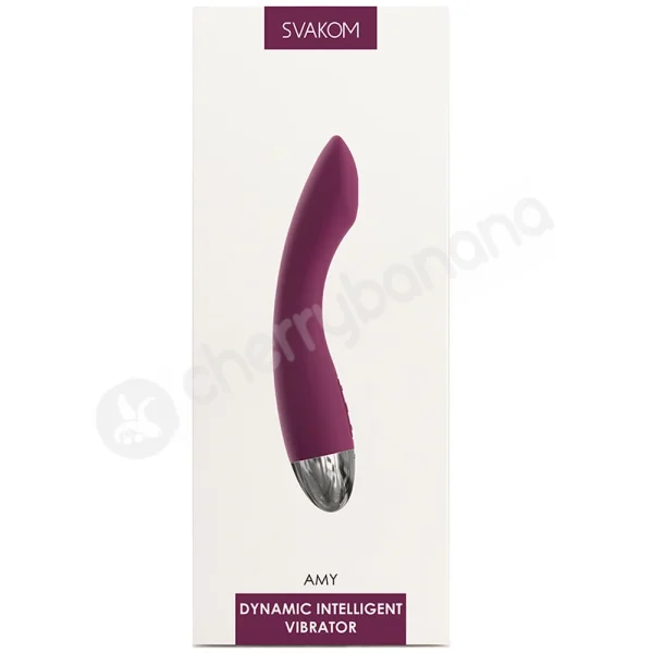 Svakom Amy Purple Curved G-Spot Vibrator With Intelligent Mode