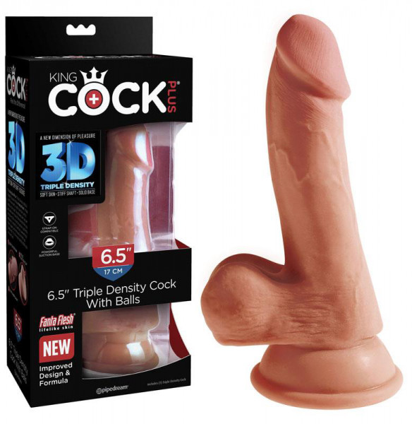 King Cock Plus 6.5 Triple Density Cock with Balls