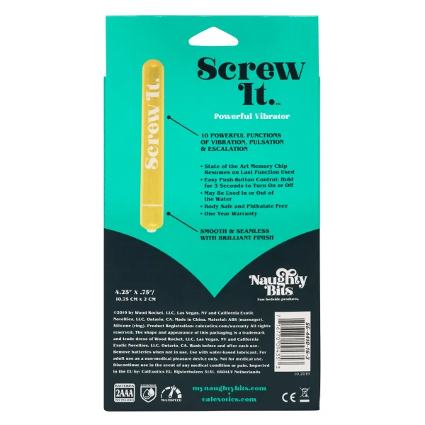 Naughty Bits Screw it. Powerful Vibrator