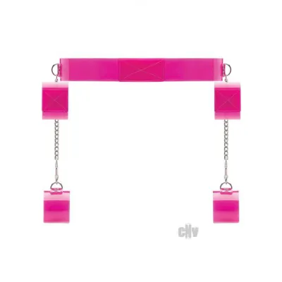 Pink Translucent Bondage Belt Velcro Closure