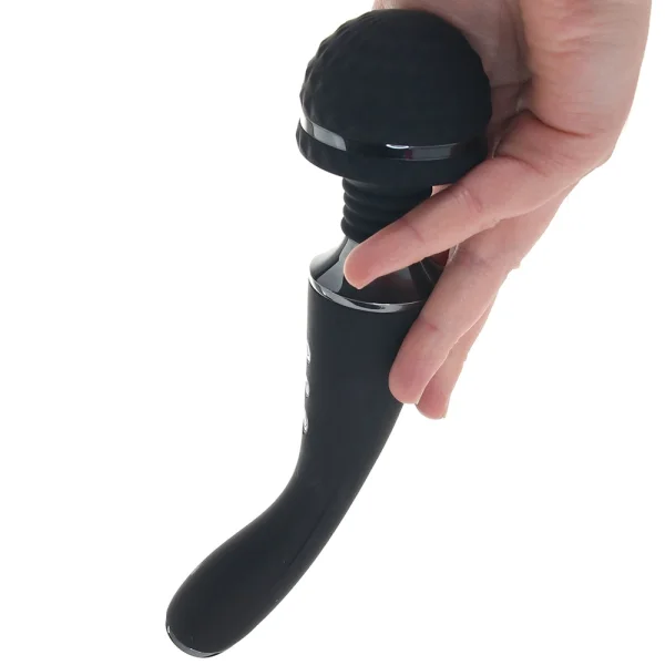 Sugar Pop Bliss Silicone Rechargeable Wand Style Vibrator - Black