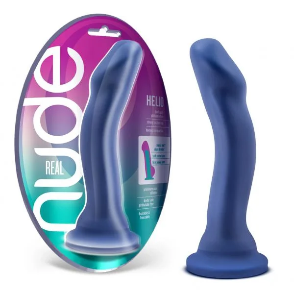 Real Nude Helio Silicone Dildo Indigo Blue