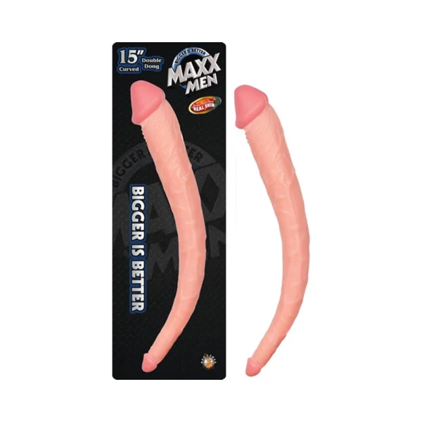 Maxx Men Curved Double Dong 15 inches - Beige — image 5 of 5