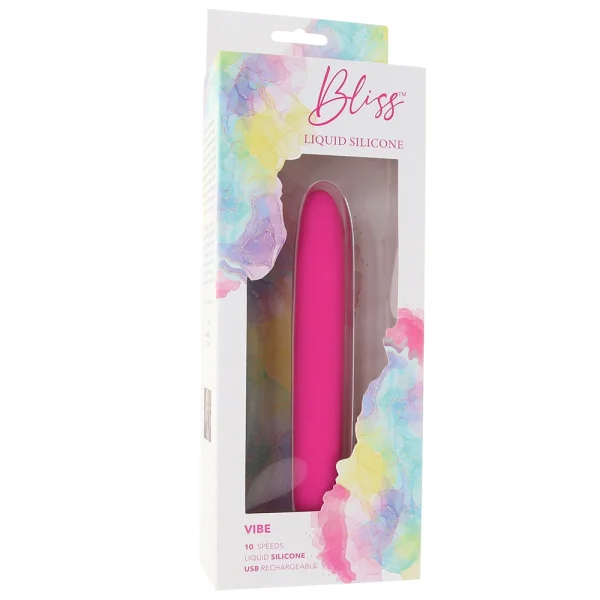 Bliss Liquid Silicone Rechargeable Waterproof Vibrator - Pink