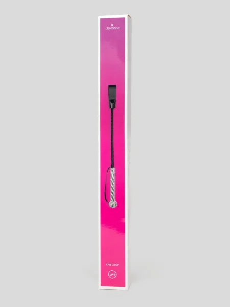 Diamante Handle Faux Leather Riding Crop — image 4 of 4