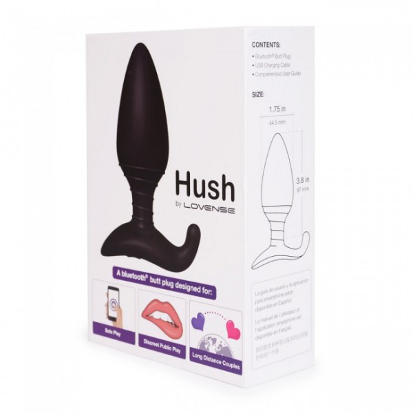 Lovense Hush App Controlled Vibrating Butt Plug 4 Inch