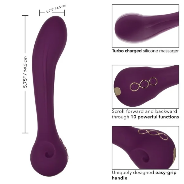 Obsession Passion Rechargeable Waterproof Silicone G-Spot Vibrator By CalExotics - Purple