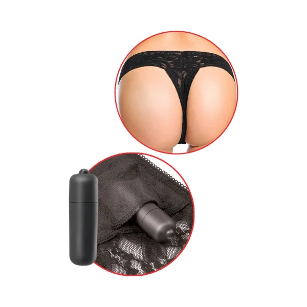 Hanky Spank Me Plus Size Vibrating Panties Black