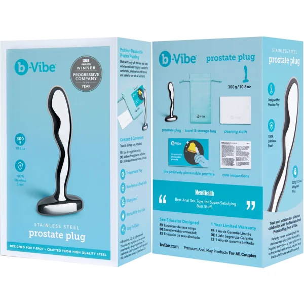 B-Vibe Stainless Steel Prostate Plug
