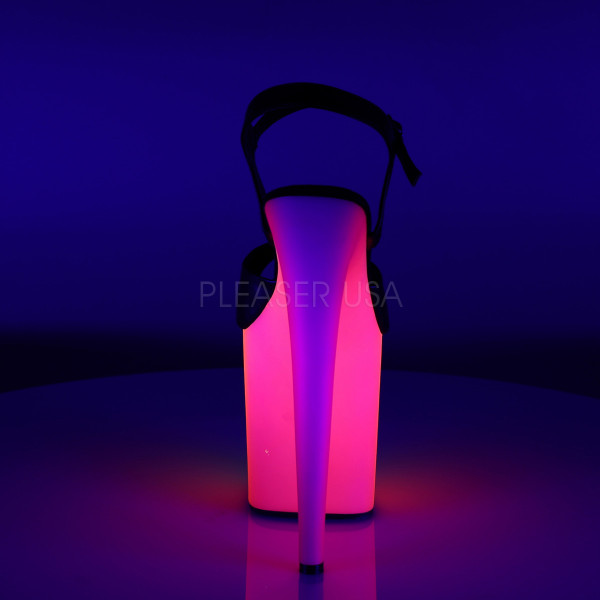 8 inches Heel, 4 inches PF Ankle Strap Sandal W/Neon MC PF Bottom — image 4 of 8