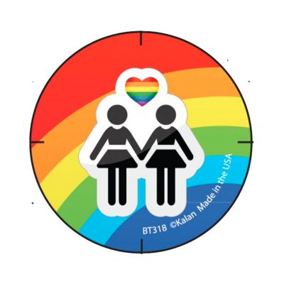 Girl Rainbow Button