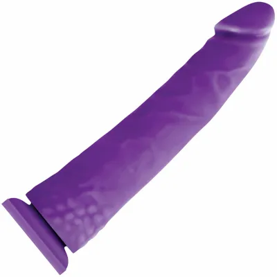 Colours Pleasures Thin 8 Inch Purple Silicone Suction Cup Dildo