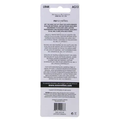 Dragon Alkaline LR44 AG13 Watch Batteries 10 Pack
