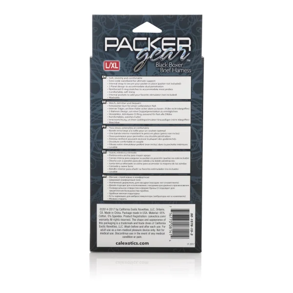 Packer Gear Boxer Brief Harness - Large-extralarge - Black