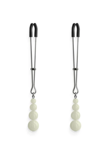 Bound Adjustable G2 Glow In The Dark Nipple Clamps by NS Novelties - Gunmetal