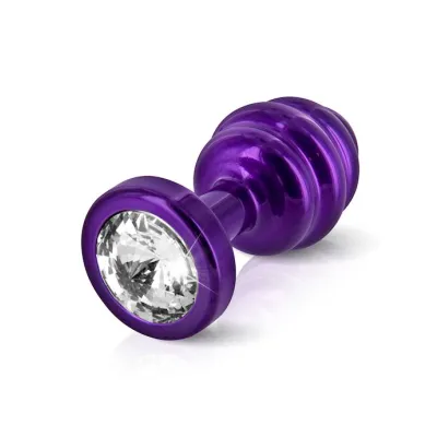 Diogol Ano Butt Plug Ribbed 30 Mm Purple 2 5 Inch