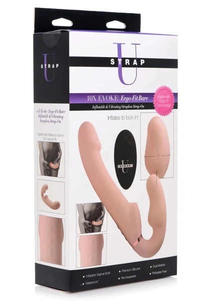 Evoke Ergo-Fit - Inflatable Vibrating Strapless Strap-On — image 6 of 12