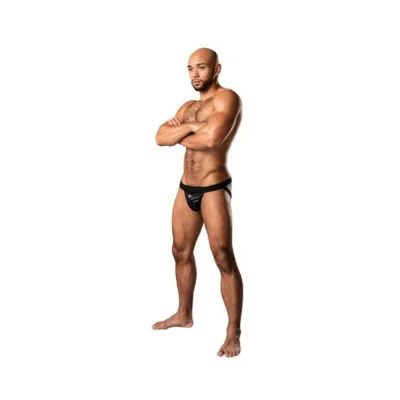 Men s Clothing Male Power Kaleidickscope Strappy Ring Jock Black L xl