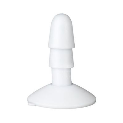 Vac U Lock Suction Cup Anal Plug White 3 5 Inch