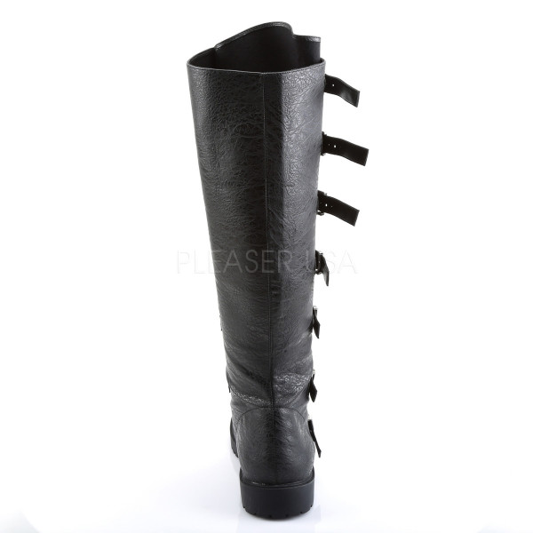 1 1/2 inches Heel Men\'s Pull-on Multi-Buckled Strap Knee High Boot — image 4 of 8