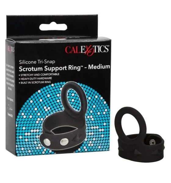 Silicone Tri-Snap Scrotum Support Ring - Medium