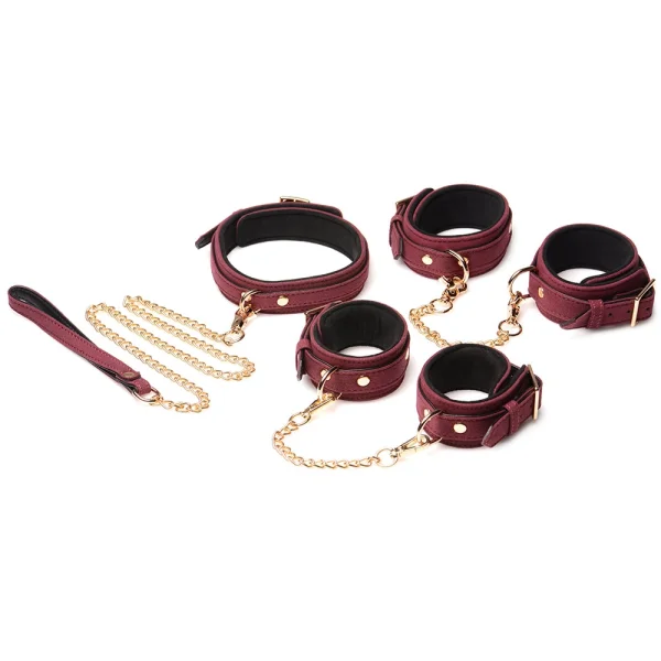 Master Series 6 Piece Velvet Bondage Set