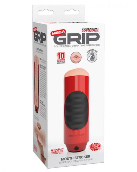 Pipedream Extreme Toyz Mega Grip Vibrating Stroker Mouth