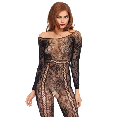 Long Sleeved Lace One Size Black