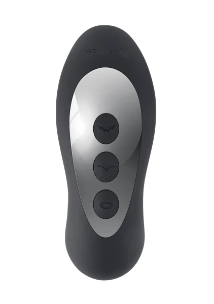 Gender X Mad Tapper Rechargeable Silicone Dual Stimulation Vibrator - Black