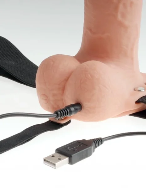 Fetish Fantasy Hollow Rechargeable Strap-On with Balls — image 4 of 4