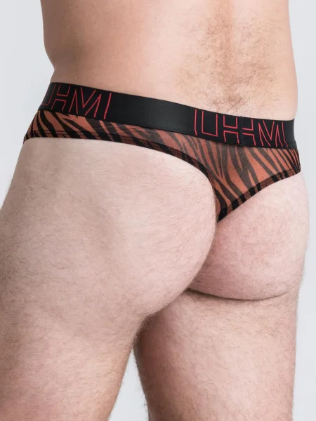 LHM Tiger Stripe Mesh Thong