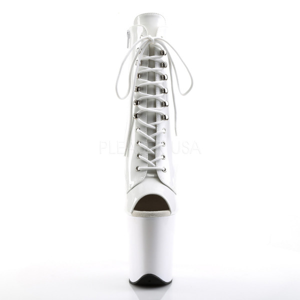 8 inches Heel, 4 inches PF Peep Toe Lace-Up Ankle Boot, Side Zip — image 6 of 12