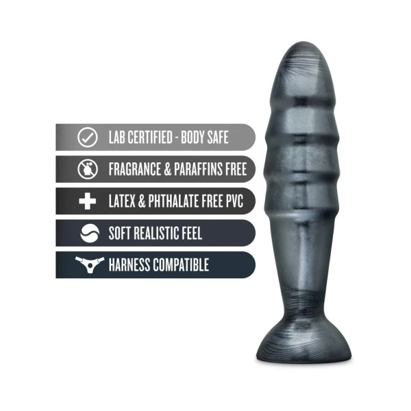 Jet Destructor Carbon Metallic Black Butt Plug — image 7 of 8