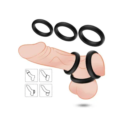 Triple Set Silicone Cock Rings