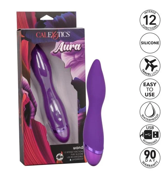 Aura Wand Silicone Rechargeable Waterproof Vibrator by CalExotics — image 18 of 20