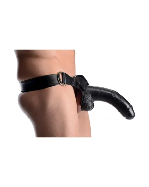 Infiltrator Ii Hollow Strap-on & 10 Inch Dildo - Black - 10 Inch