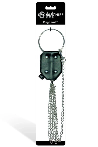 Sex & Mischief Vegan Leather Leash with 44" Metal Chain