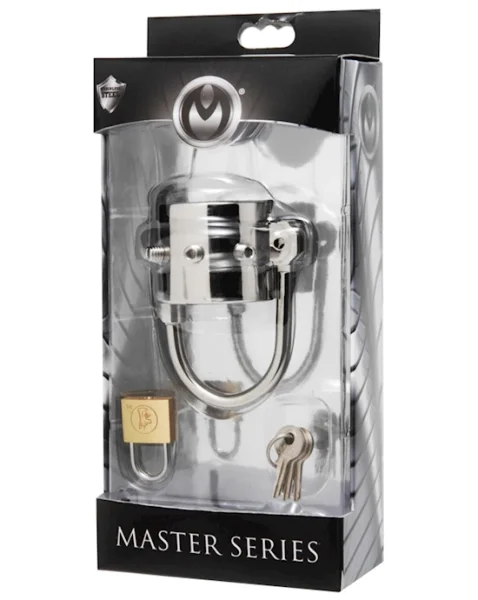Spiked Cbt Ball Stretcher With Scrotum Separator - Silver
